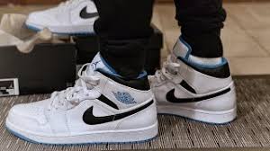 Check spelling or type a new query. Nike Air Jordan 1 Mid Laser Blue Unboxing And On Foot Review Youtube