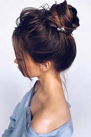 30 Chic Updo Wedding Hairstyles For Elegant Brides Bun Hairstyles Messy Bun Hairstyles Long Hair Styles