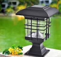 LONGT - Waterproof Outdoor Yard Fence Solar Led Gate Pillar Light For  Garden Solar Garden Lights