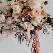 Top 20 Rust Sunset Dusty Orange Wedding Bouquets For Fall Fall Wedding Bouquets Orange Wedding Bouquet Bohemian Wedding Bouquet