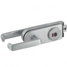 This is a tub and shower door roller assembly used on frameless glass shower doors. Bathroom Glass Door Lock With Handle And Blockade Function