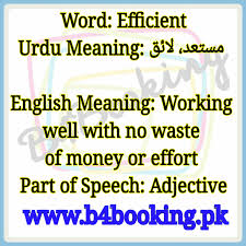 Efficient Meaning In English And Urdu Efficient Pronounciation