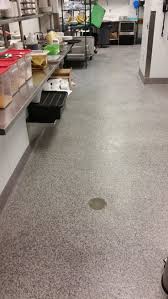 Clean Your Floor Using Detergent And Water Dirt And Grime Are Easily Removed Because The Floor Is Non Porous In Food Commercial Flooring Epoxy Floor Flooring