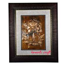 These paintings also have matt textured uv art painting. India Royal Amazing Ganesha Copper Sheet Wall Decorative Frame For Home Size 12 Inch X 8 Inch Rs 650 Piece Id 6353745212