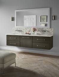 Consider the return walls, door clearance, and trim clearance, and make sure the cabinet drawers or doors can function properly. Kraftmaid Floating Vanity Contemporary Bathroom Detroit By Kraftmaid Houzz