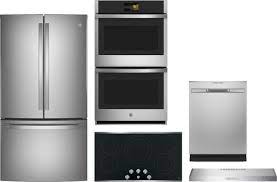 Skip to main content get up to $2000 back on select smarter cooking packages from ge profile Ge Gerectwodwrh491 5 Piece Kitchen Appliances Package With French Door Refrigerator And Dishwasher In Stainless Steel