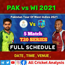 Here's pakistan's detailed international schedule in 2019: All Cricket Analysis Pakistan Vs West Indies 2021 Schedule West Indies Vs Pakistan T20 Series 2021 Schedule Pak Vs Wi Facebook