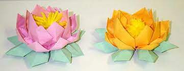 Paper Folding Instructions Lotus Flower Photos Falun Dafa Minghui Org Flower Decorations Diy Paper Lotus Lotus Flower