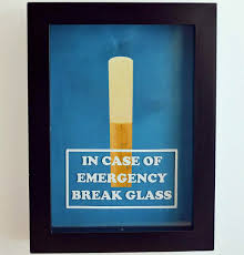 The tube says in case of emergency break glass. When You Feel A Bit Isolated As A Bass Clarinet Player