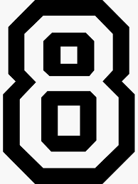 Number Eight 8" Sticker for Sale by DavidMay | Redbubble