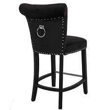 Encourage the gang to meet the neighborhood newbies when you invite everyone over to hang. Christy Black Velvet Knocker Back Studded Bar Stool Colour Black