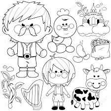 Fun, printable, free coloring pages can help children develop important skills. Jack And The Magic Beanstalk Fairytale Vector Collection Vector Royalty Free Cliparts Vectors And Stock Illustration Image 137332283