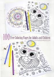 100 Free Coloring Pages for Adults and Children