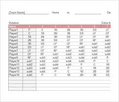 9 Baseball Line Up Card Templates Doc Pdf Psd Eps