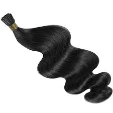Juancheng shangkai hair products factory. Micro Ring Hair Extensions Body Wave N 1 Black 100 Natural Hair Stick Tip 24 Inch