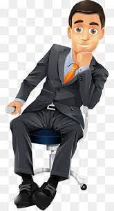Hand Painted Cartoon Business Man Sitting On A Chair Cartoon Characters Business Man Painted Plane Creative People Png A People Png Girl Cartoon Man Sitting