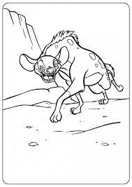 In this pages, you will find animals coloring pages: Printable Animals Hyena Pdf Coloring Pages
