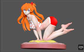 Archivo STL ASUKA CASUAL EVANGELION SEXY GIRL STATUE CUTE PRETTY ANIME  CHARACTER 3d print・Modelo para descargar y imprimir en 3D・Cults