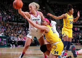Michigan State Women S Basketball S Second Half Push Turned Away By Rival Michigan Womens Basketball Basketball Michigan Sports