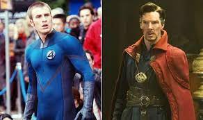 Chris evans as human torch(johnny storm) in fantastic four(left) and captain america (right) also read: Captain America Chris Evans Set To Reprise Fantastic 4 Human Torch In Doctor Strange 2 Films Entertainment Express Co Uk