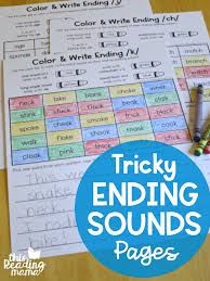 tricky ending sounds worksheets this reading mama