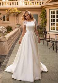 Moonlight Collection In 2021 Minimal Wedding Dress Elegant Wedding Dresses Lace Long Sleeve Satin Wedding Dress