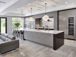 Cuisine Moderne Avec Ilot Coin Repas Credence Mosaique Metal Cuisine Modern Kitchen Cuisine Moderne Cuisine Design Moderne Cuisines Design