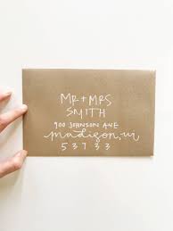 Hand Lettered Wedding Invitation Kraft Paper Envelopes Calligraphy Kraftp Wedding Invitation Envelopes Hand Lettered Wedding Invitations Wedding Invitations