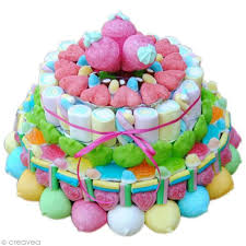 Gâteau de bonbons en forme de rosace pour le plaisir des yeux avant le plaisir gustatif ! Realiser Un Gateau De Bonbons Idees Conseils Et Tuto Decoration De Table
