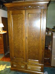 A wardrobe or armoire is a standing closet used for storing clothes.the earliest wardrobe was a chest, and it was not until some degree of luxury was attained in regal palaces and the castles of powerful nobles that separate accommodation was provided for the apparel of the great. Oak Wardrobe Armoire Ideas On Foter