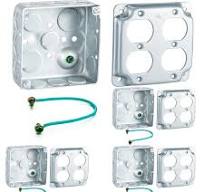 Copkim 4 Set 4" Metal Electrical Box Outlet Box with Exposed ...