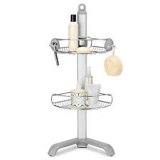 Simplehuman Corner Shower Caddy Stainless Steel Anodized Aluminum Silver Target