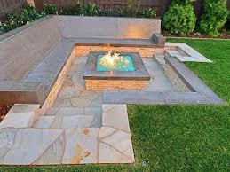 Square Glass Sunken Fire Pit Backyard Fire Fire Pit Landscaping Garden Fire Pit