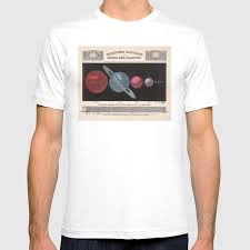 Vintage Solar System Size Comparison Chart 1855 T Shirt By Bravuramedia
