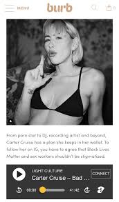 TW Pornstars - Carter “cool Girl” Cruise. Twitter. honored to be considered  a cultural disruptor 🙏🏼 new podcast. 5:10 PM - 16 Sep 2020