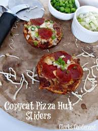 Copycat Pizza Hut Sliders Recipe Pizza Hut Slider Recipes Restaurant Recipes