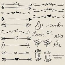 Hand Drawn Doodle Text Divider Swirly Clip Art For Scrapbooking Wedding Invitation Commercial Use Instant Download Text Dividers How To Draw Hands Wedding Scrapbook