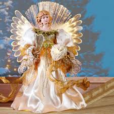 Artisanat ornement festival, anges suspendre sapin, pendentif ornements, décoration noel, 10 pièces bois, lot. Ange Fibre Optique 30 Cm Reference 3510900