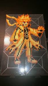 Naruto Kurama Mode Pixel Art Pattern Perler Bead Art Hama Art