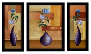 Water colour painting for beginners beautiful flowers pot. Lifehaxtore Xtore Modern Art Framed Flower Pot Painting Uv Textured Ready To Hang Wood 24 Inch X 18 Inch Xtore