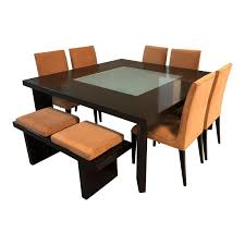Product titledining table set with bench, wood kitchen table with 2 benches and metal frame, breakfast nook dining room set, modern furniture for home, apartment, 3 piece dining set for small space, beige, w12977. Creative Elegance Dining Table Chairs Bench Set Original Price 8 520 Design Plus Gallery
