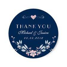 Navy Blue Vintage Flower Wedding Sticker With Love Zazzle Com Wedding Stickers Wedding Flowers Blue Wedding Flowers