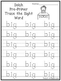 World's most popular online marketplace for original educational resources with more than three. Dolch Pre Primer Trace The Word Printable Worksheets In A Pdf File Prek Kdg