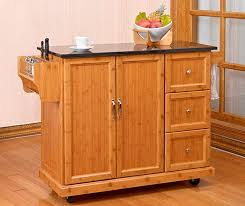 Bamboo 2 Door Kitchen Cart With 3 Drawers At Big Lots Kitchen Cart Curtains Living Room White Kitchen Cart