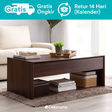 Meja tamu minimalis memang memiliki bentuk yang tidak begitu besar namun tetap cukup. Dekoruma Riko Coffee Table Meja Ruang Tamu Minimalis Dengan Rak Dan Laci Shopee Indonesia