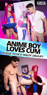 Men.com: Malik Delgaty & Axelle Rose in Anime Boy Loves Cum | Fagalicious  - Gay Porn Blog
