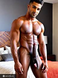Huge black muscular Indian man in bedroom with tanned skin straddling  showing on 70-200mm lens | Pornify – Free AI Porn Generator