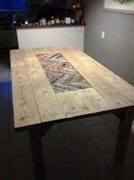 Dining Table With Hockey Sticks Hockey Stick Furniture Hockey Diy Hockey Decor