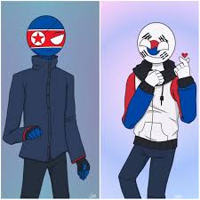 Countryhumans north korea x south korea