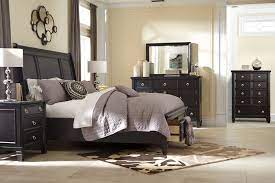 Ashley Greensburg 5pc Bedroom Set E King Sleigh Bed Dresser Mirror Two Nightstand In Black Continue Ashley Bedroom Furniture Sets Ashley Furniture Furniture